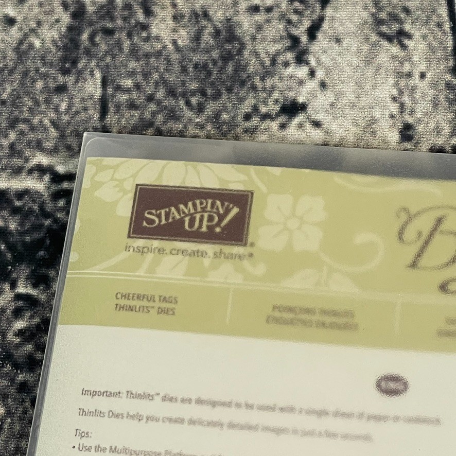 Stampin Up Sizzix CHEERFUL TAGS Thinlits Dies Tag Labels Borders ￼