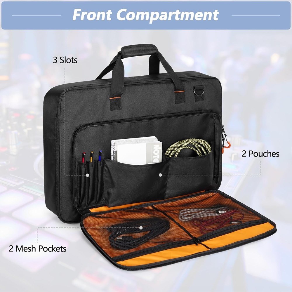 Portable DJ Controller Case for Hercules Inpulse 500, Black