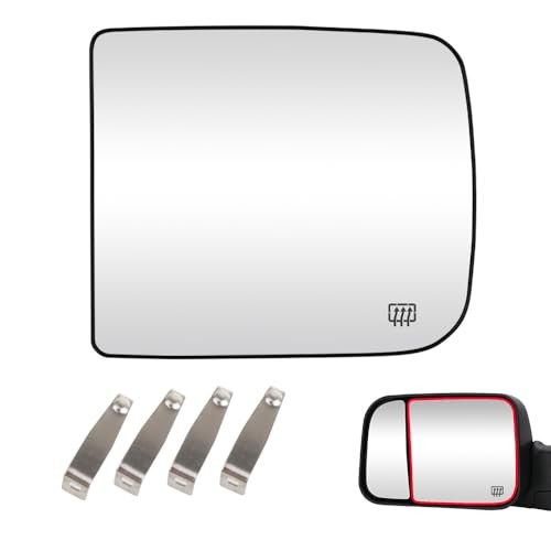 Driver Side Tow Mirror Glass Heated Tow Mirrors Driver Side with Upper (Left)