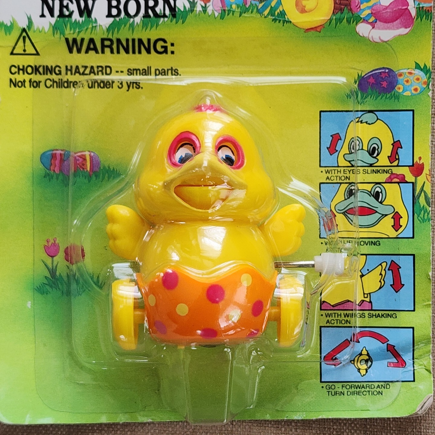 Vintage Wind Up EASTER PET New Born Chick Toy 1990s - NEW Unopened