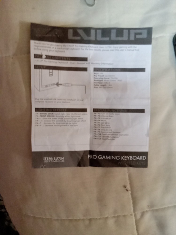 LVLUP Pro Gaming Keyboard