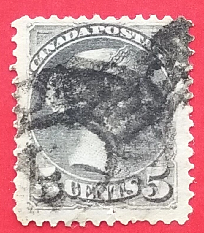 Canada Stamp #42 "Small Queen Issue - grey" Used