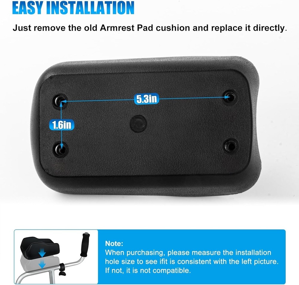 2 Pack Walker Armrest Pads - Rollator Arm Support Pad for Walker, Universal