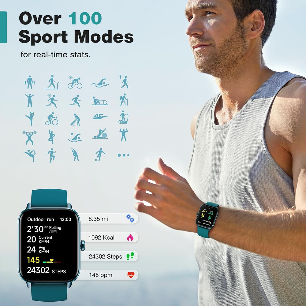 Smartwatches (Pink with Green)