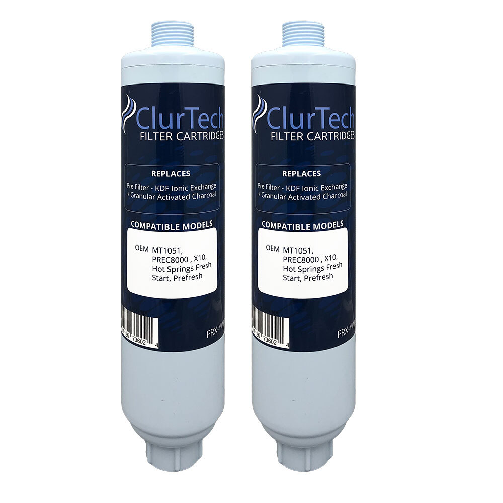 ClurTech Pre Filter 2pk KDF Ionic Exch + Granular Activated Charcoal FRX-YW003-2