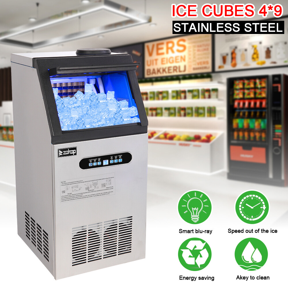 110lb Built-in Commercial Ice Maker Stainless Steel Bar Restaurant Cube Machine