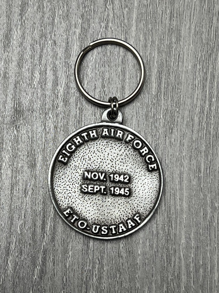 WWII US Eighth Air Force 5th Airdrome Squadron ETO Keychain Medallion
