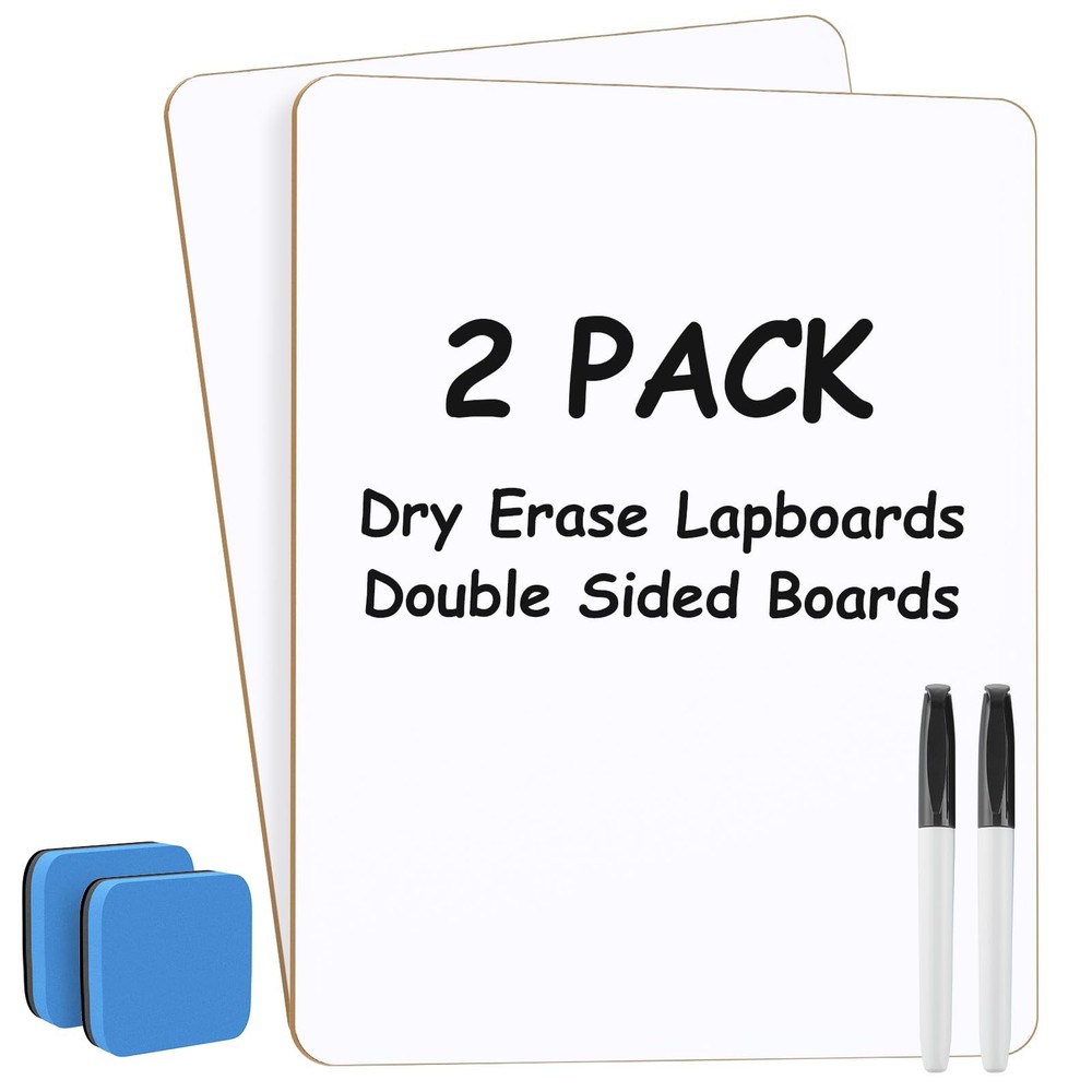 MaxGear Small White Board 2 Pack Dry Erase Boards, 9''x 12'' 2 Count,