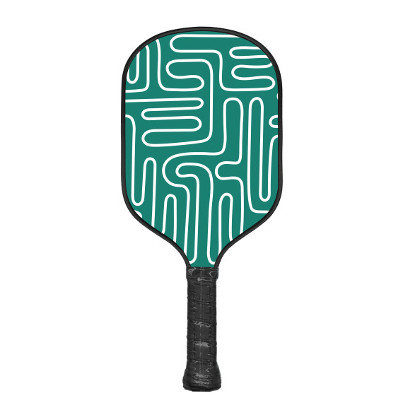 Jill And Ally Double Sided Pickeball Paddle (White / Green Pipe Pattern)