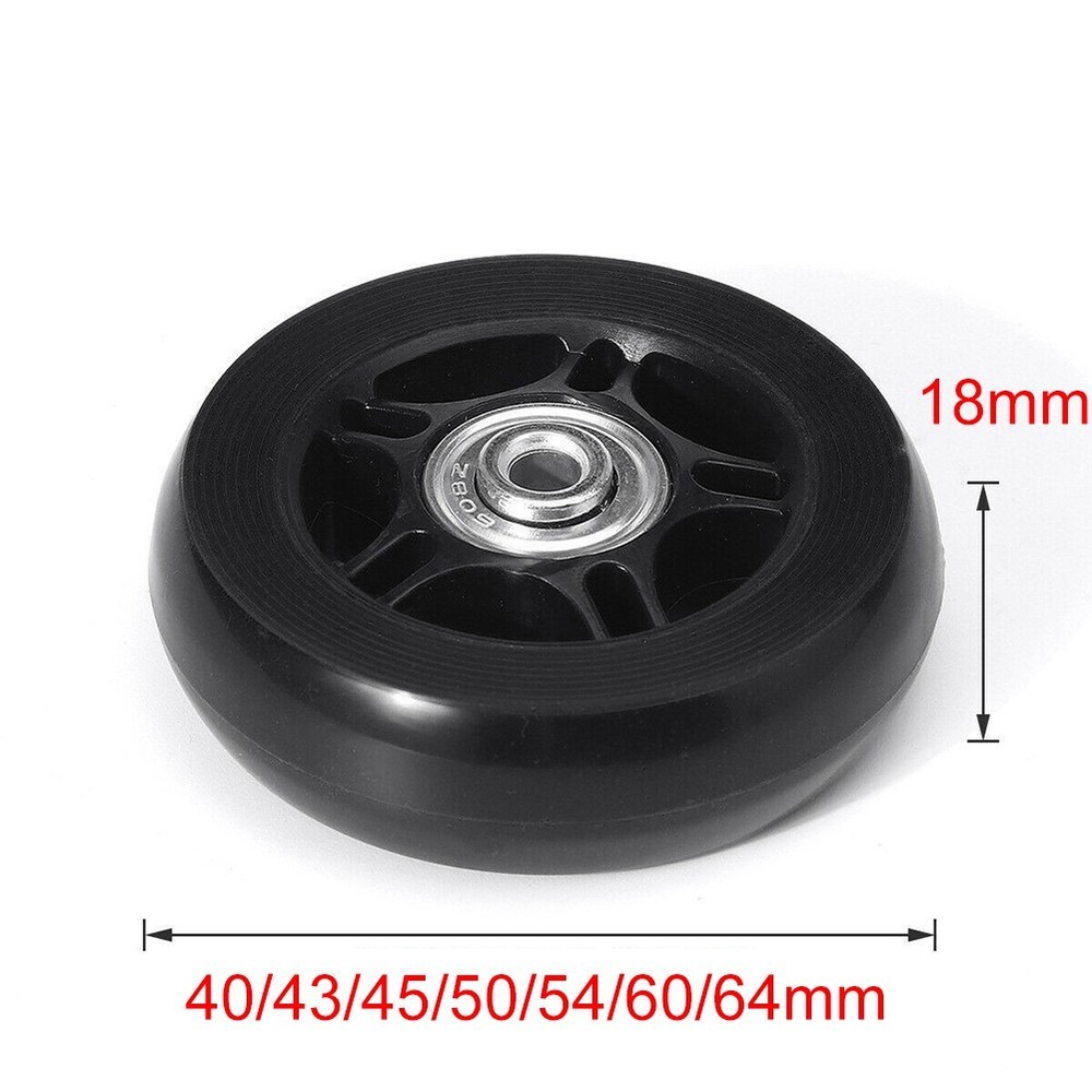 Reliable Suitcase Wheel Replacements Includes Two Black Wheels and Screws