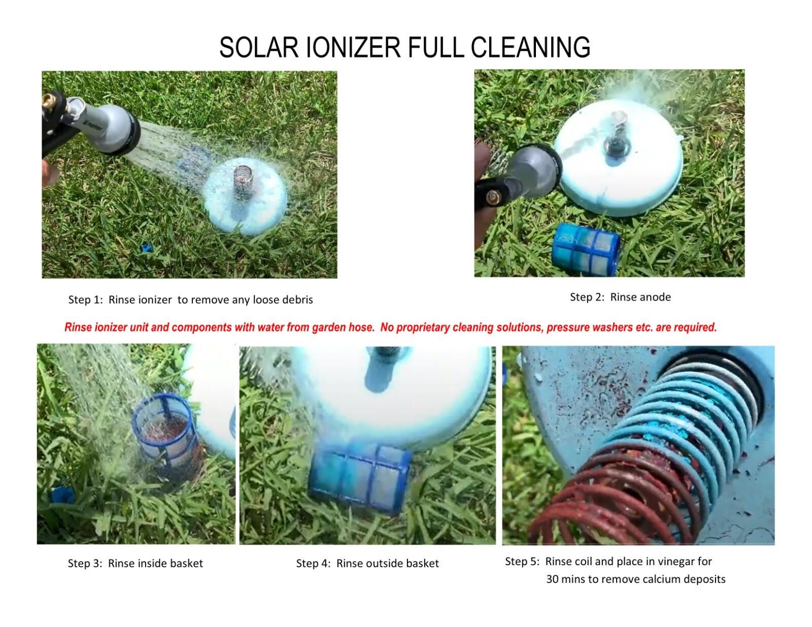 Solar Pool Ionizer | Self cleaning anode | 100% water proof | 7.0V - 1.75 watts