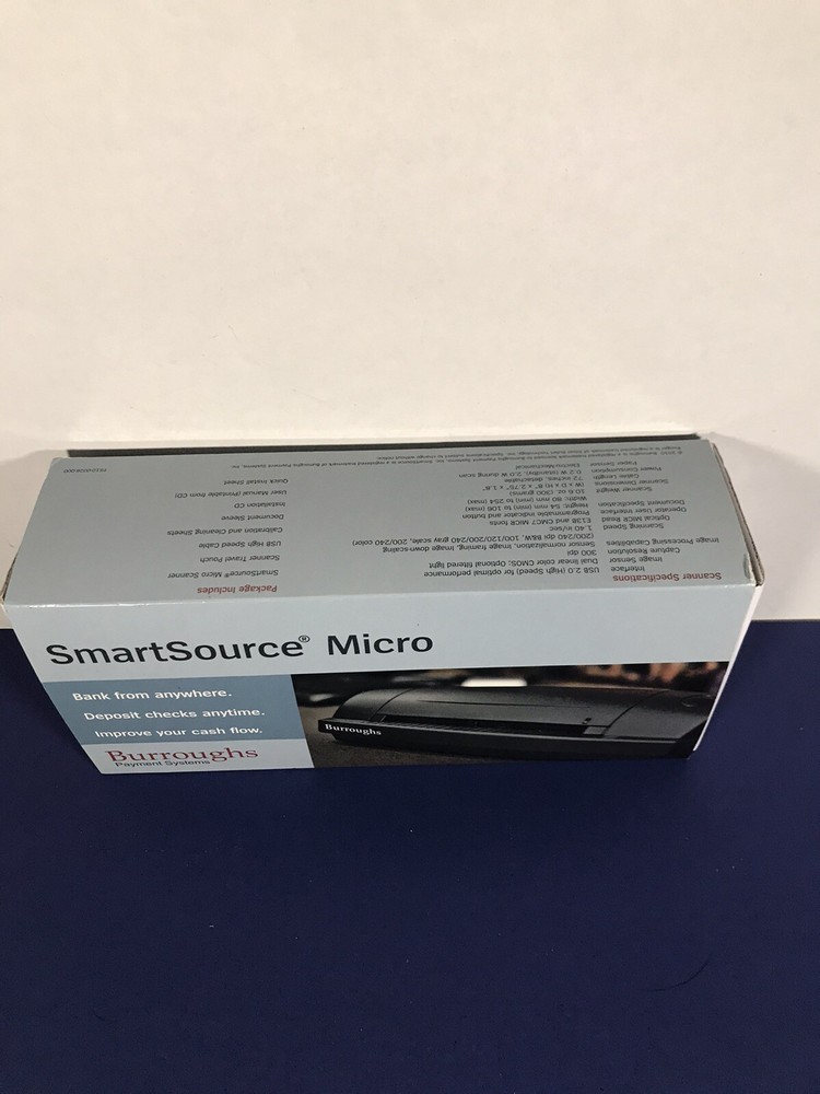 Burroughs SmartSource Micro Series Check Scanner Payment System “Excellent”