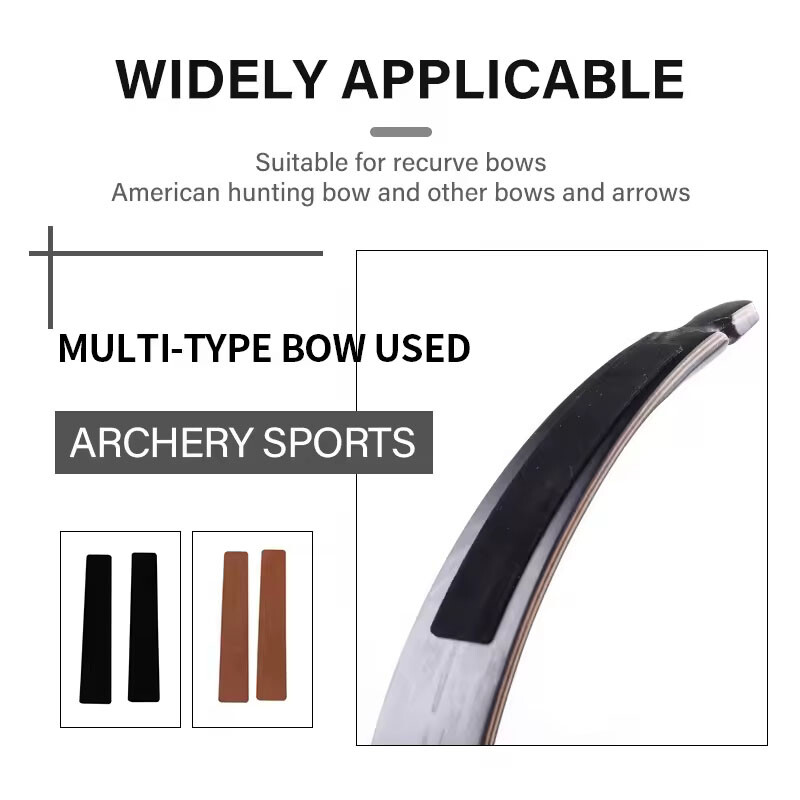 4pcs Archery Bowstring Stabilizer Silencer Leather Recurve Bow Limbs Dampener