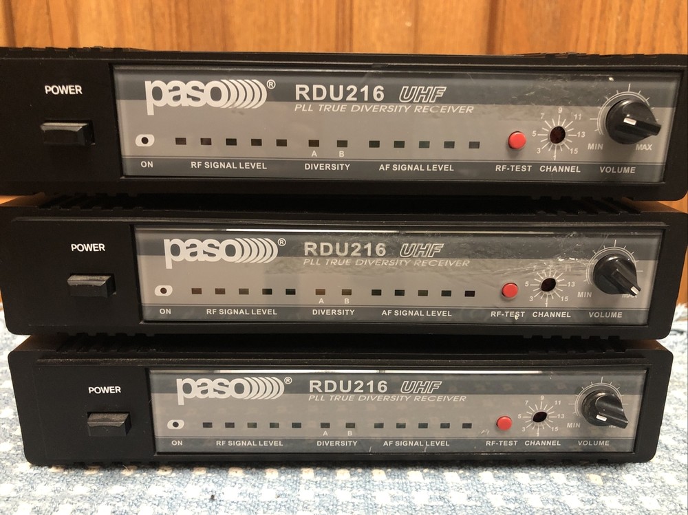 PASO WIRELESS PRO UHF MICROPHONE SYSTEM RDU 216 Mic audio lot Sys