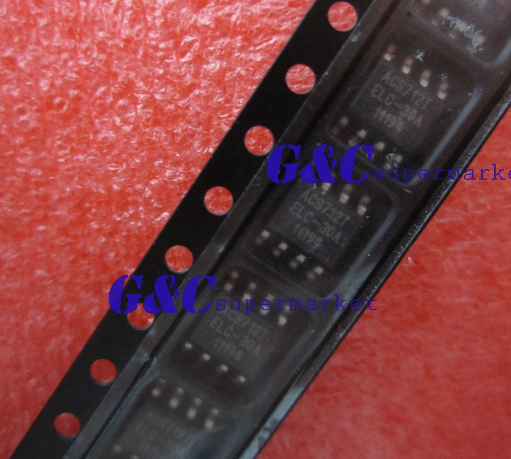 10PCS ACS712ELCTR-30A-T SOP8 SENSOR CURRENT 30A 5V BI NEW R2