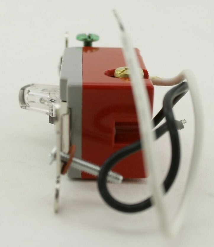 Hubbell HBL1223PLC Clear Pilot Light Toggle Switch (New in Box)