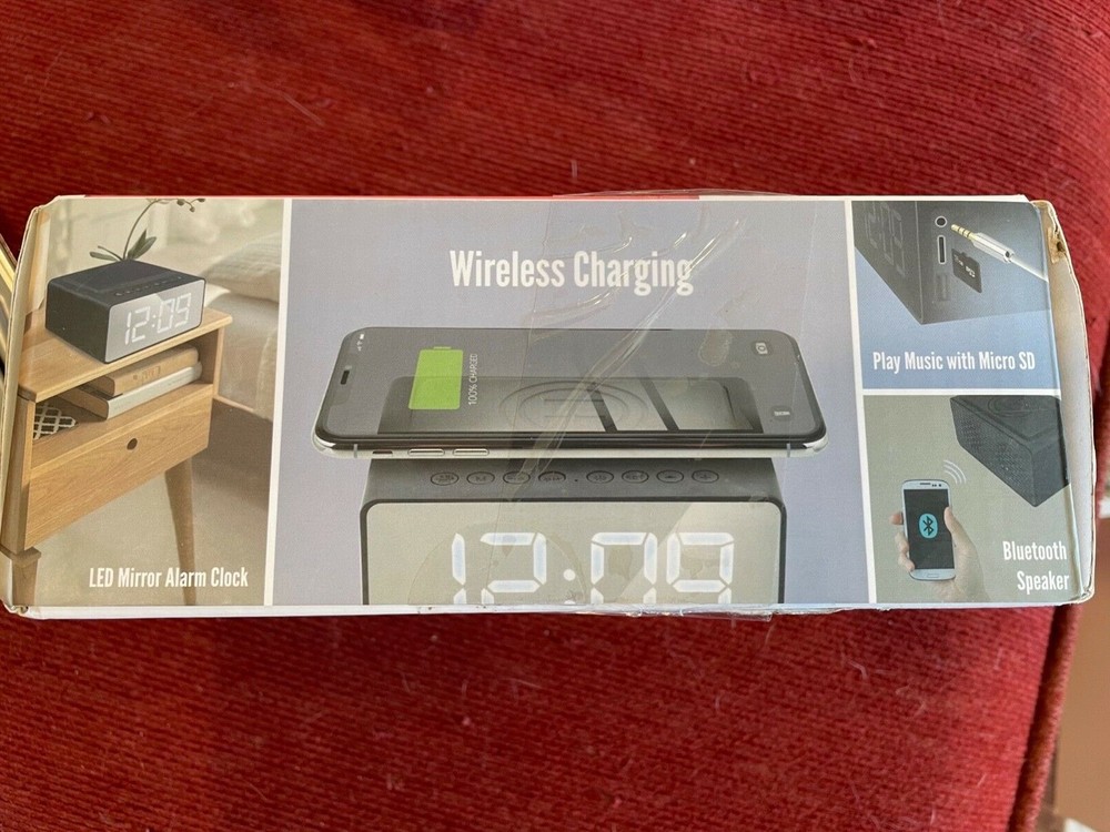alarm clock speaker with wireless charging