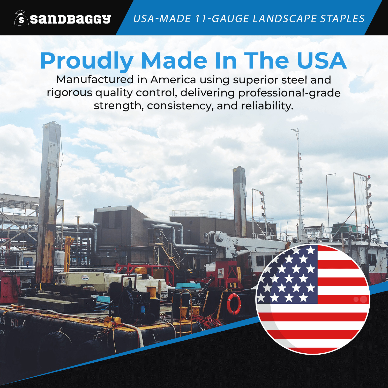 Sandbaggy 6-Inch Landscape Staples – USA Made