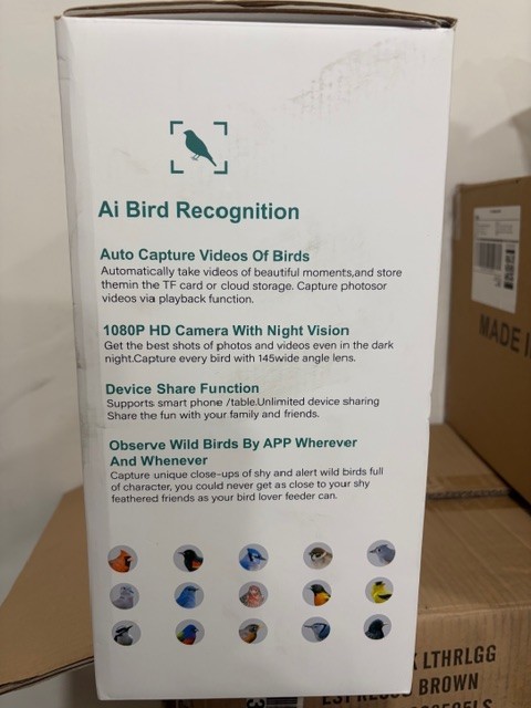 Efurden Wild Bird Feeder Camera, Smart Motion Activated Bird Camera Solar