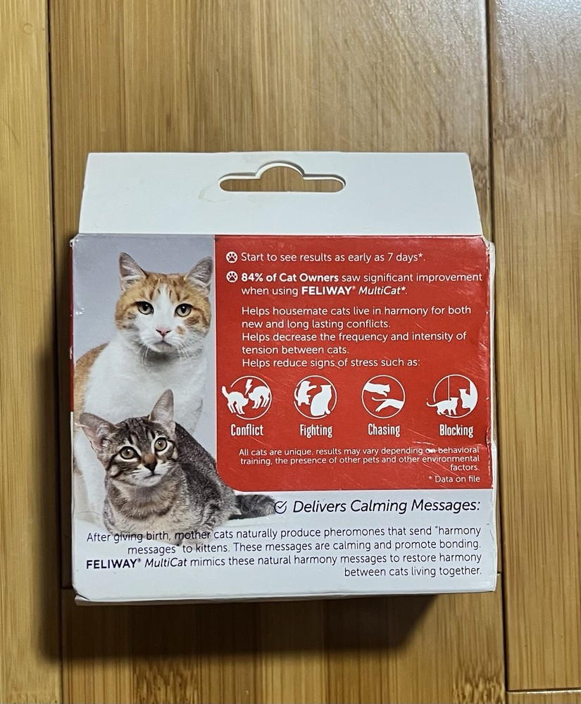 Feliway Multicat Diffuser refill, 48ml - 2 Pack Exp 07/2026