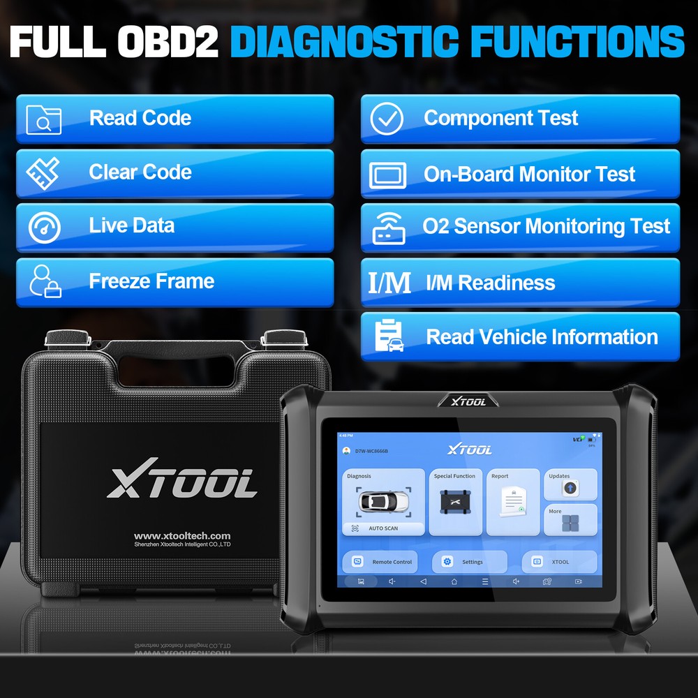 2025 XTOOL D7W V2.0 All System Diagnostic Bidirectional Scanner Key Programmer