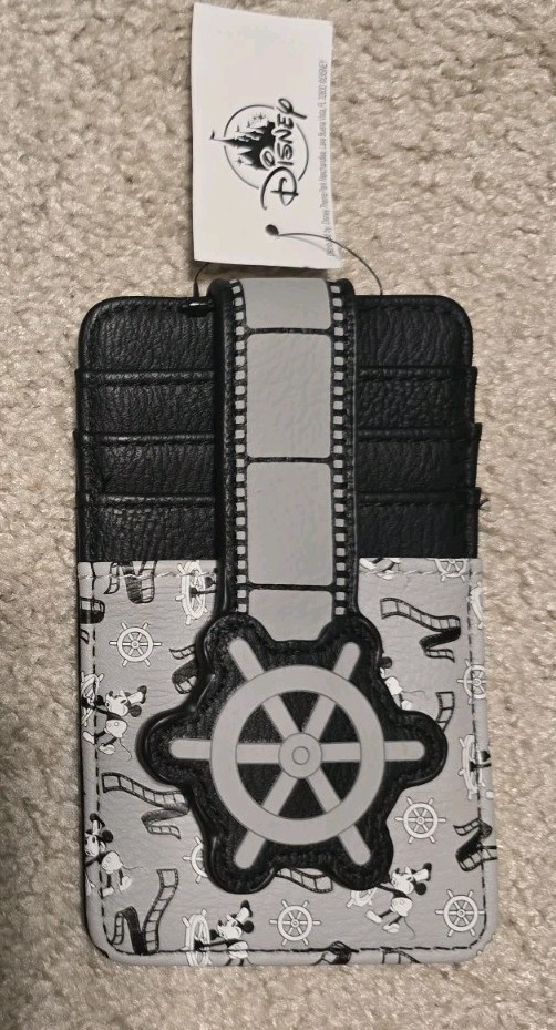NEW Disney Parks Steamboat Willie Credit Card ID Holder Wallet RFID Blocking NWT