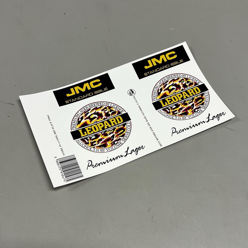 Red Dwarf Leopard Lager Label Sticker Replica Prop