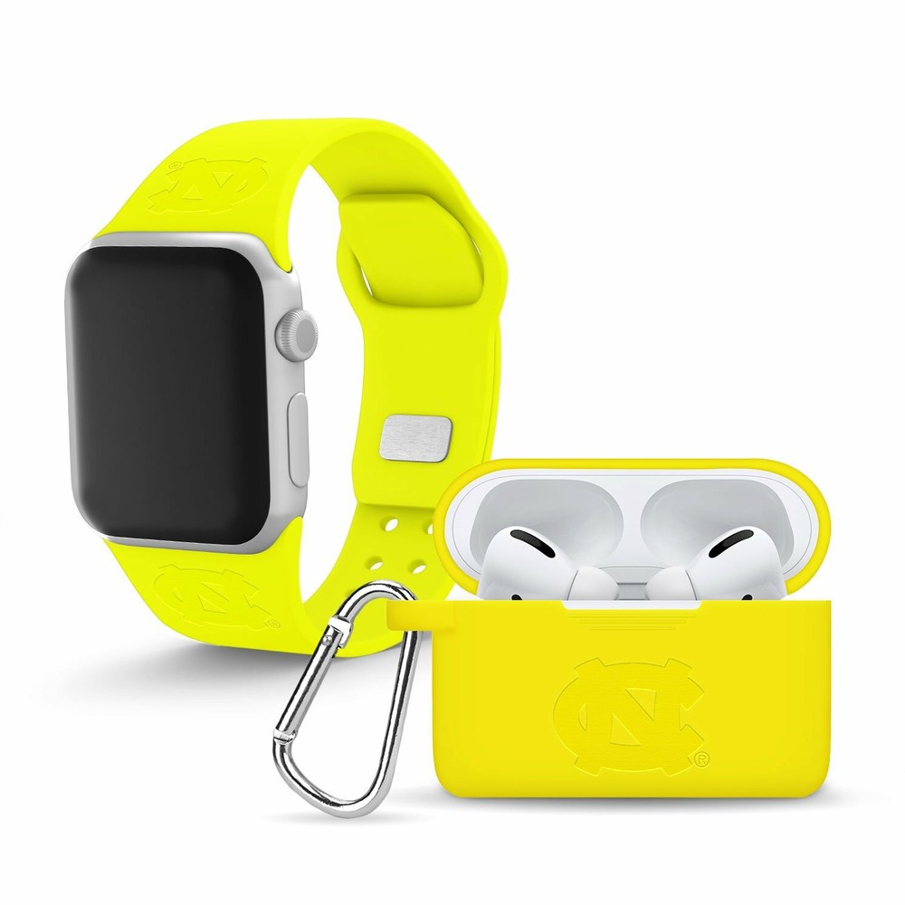Affinity Bands North Carolina Tar Heels Engraved Neon Apple Pro Combo Package
