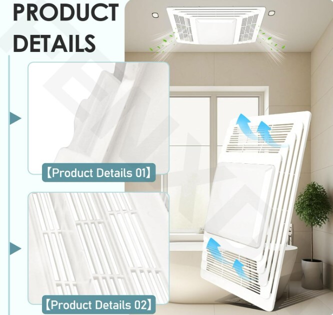 S97013662 Bathroom Vent Fan Grille and Lens Cover Assembly For Broan 655, 659