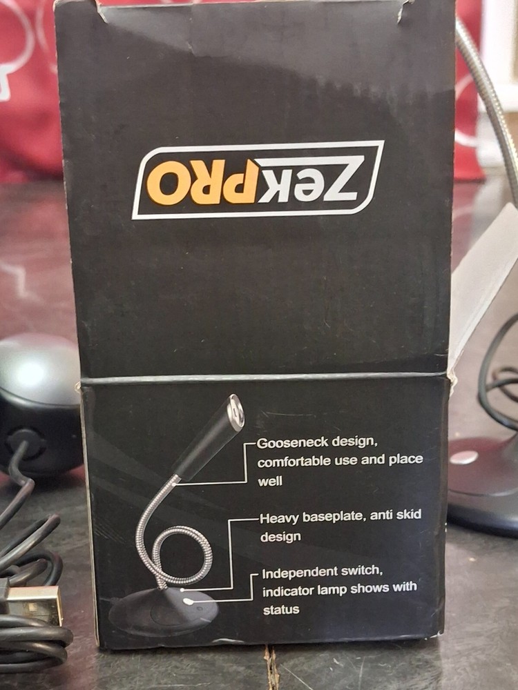 ZekPro USB Microphone for Computer Flexible Noise Canceling w/ Logitech Webcam