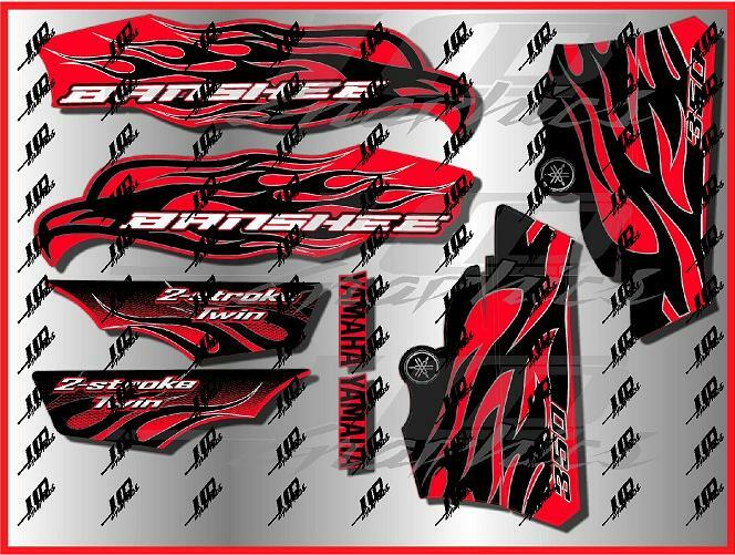 2007 Yamaha banshee full graphics decal kit ..THICK AND HIGH GLOSS