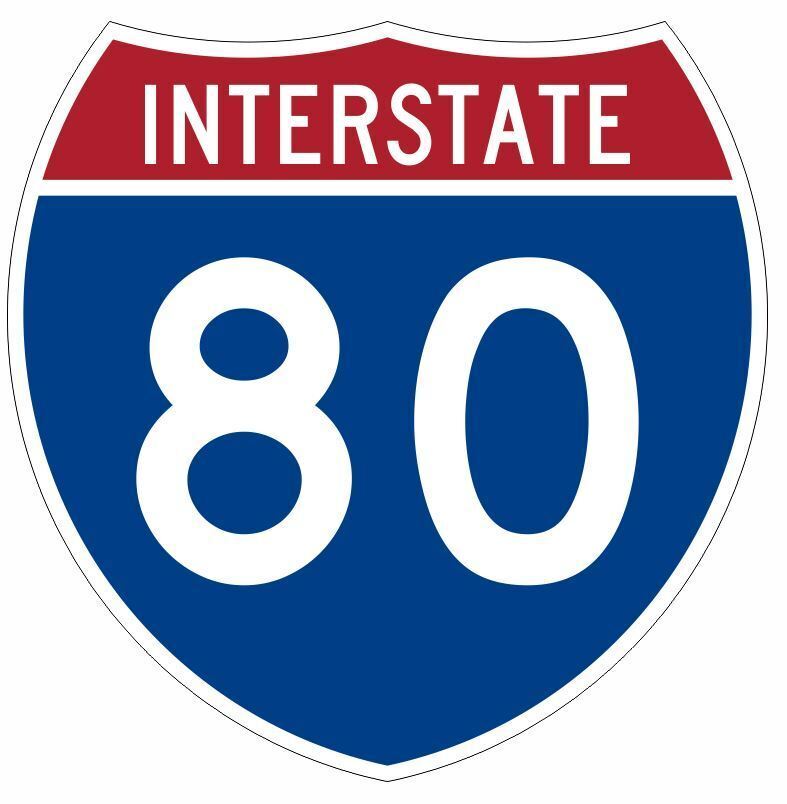 Interstate 80 Sticker Decal