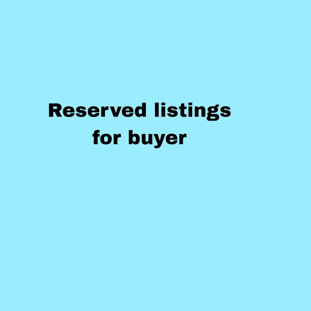 Reserved Listing For Buyer