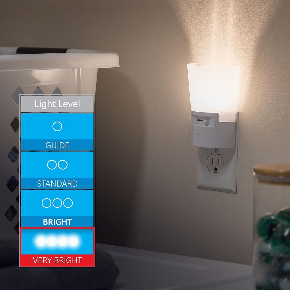 Ultrabrite Dimmable LED Night Light Plug-In w/ Sensor Adjustable Brightness New