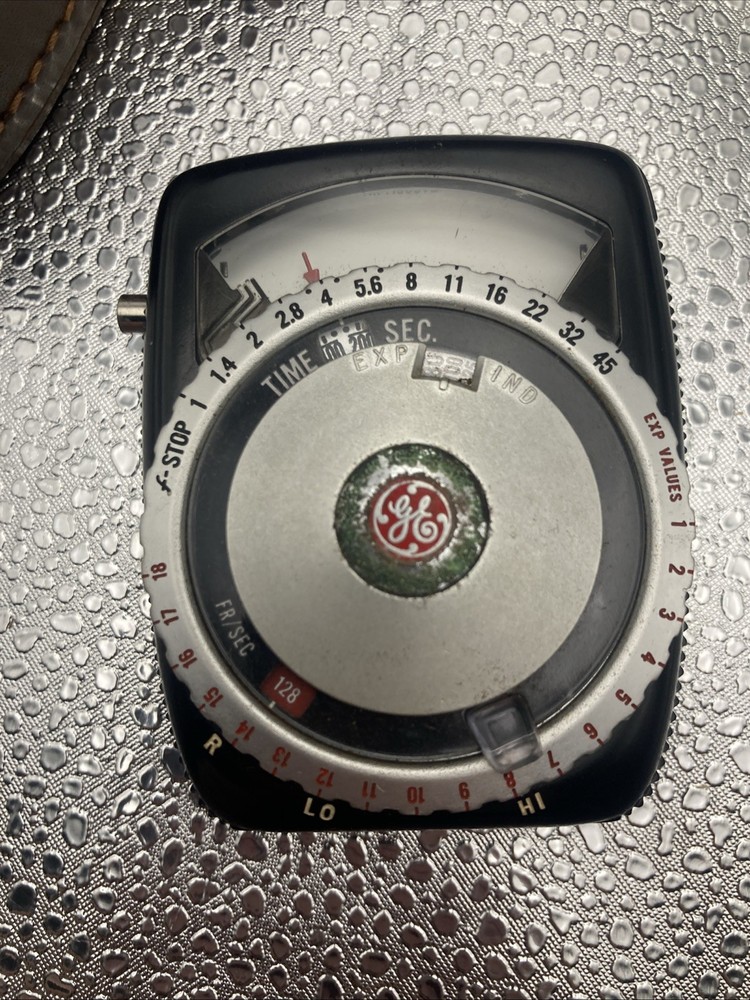 VTG GE General Electric Light Exposure Meter Type PR-2 w/ Leather Case Untested