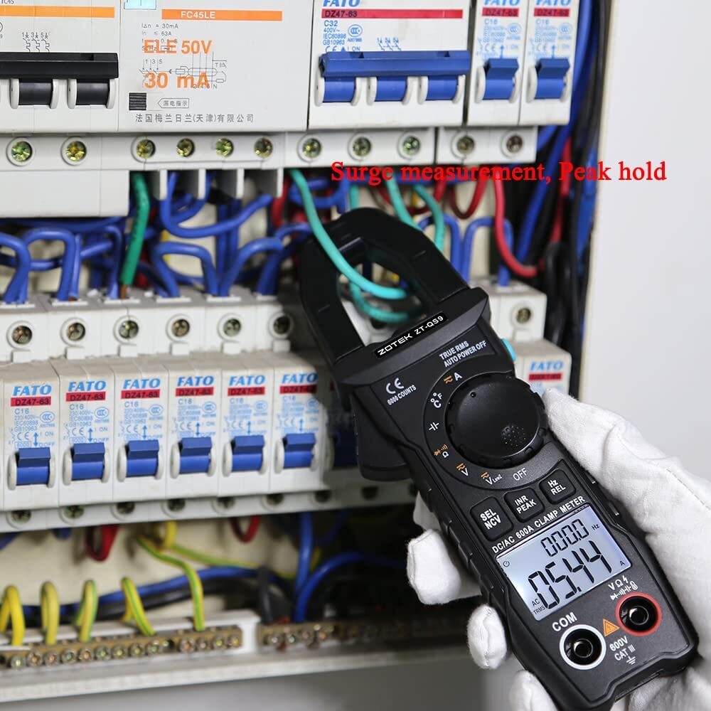 Clamp Multimeter AC DC Current Voltage T-RMS 6000 Count Meter Tester Diode Meter
