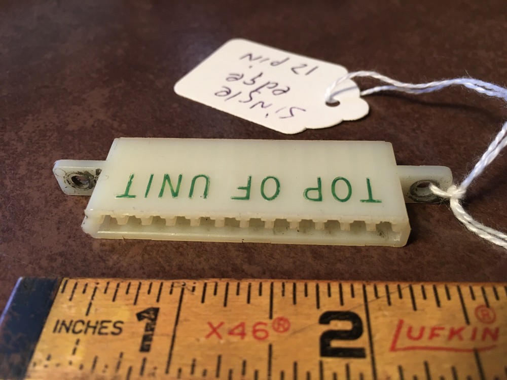 King Bendix Narco, Collins Single Edge Install Connector, White, 12 pin, NOS.