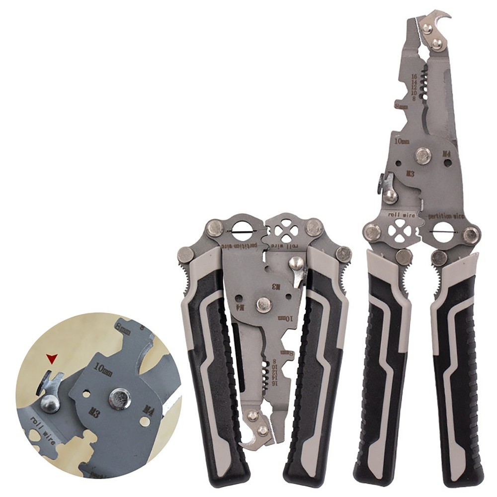 18 in 1 Multifunctional Foldable Wire Stripper Crimper Cable Cutter Pliers