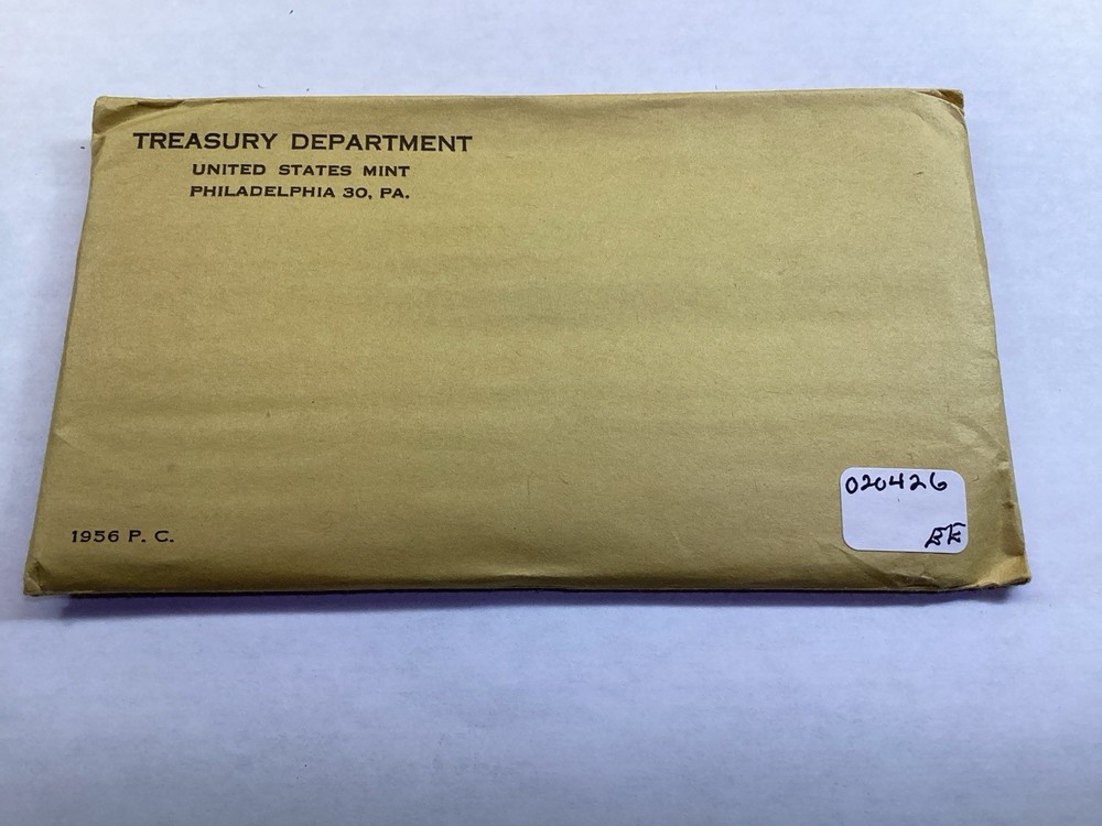1956 US Mint 90% Silver Proof Set in Unopened Envelope 020426 88ee