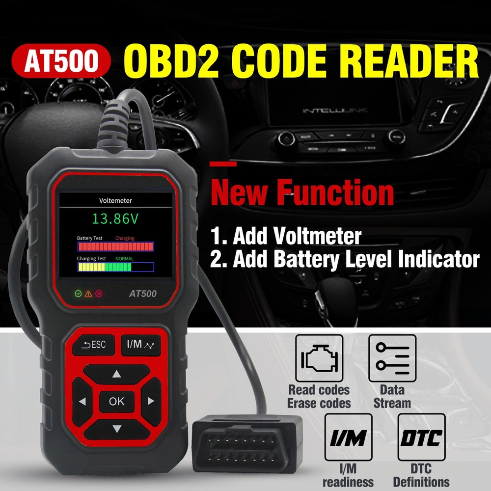 iKiKin AT500 OBDII Scanner Car OBD2 EOBD CAN Protocol Code Reader Diagnostc Tool