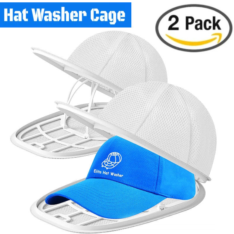 2x Hat Washer for Washing Machine,Hat Cleaner for Baseball Caps with Frame Cage