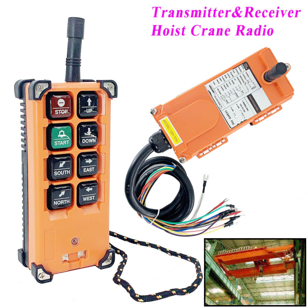 8 Key Wireless Crane Remote Control Transmitter & Receiver for Industrial