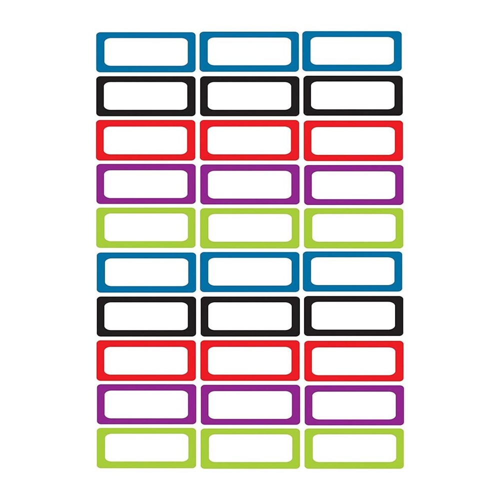 Solid Color Border Small Magnetic Nameplates/Labels