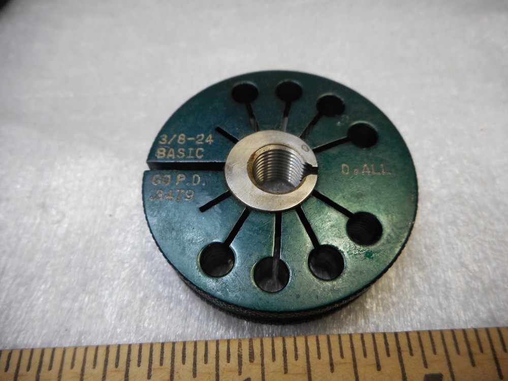 DoAll 3/8 - 24 BASIC GO THREAD RING GAGE P.D. IS .3479 USED IN EX COND
