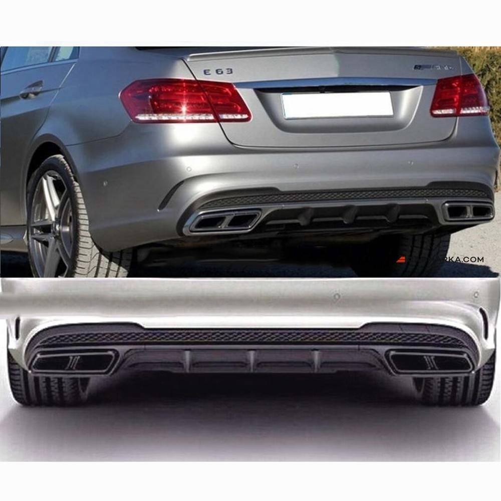For Mercedes Benz E-Class W212 E350 2014-15 Rear Diffuser E63 Style+Exhaust Tips