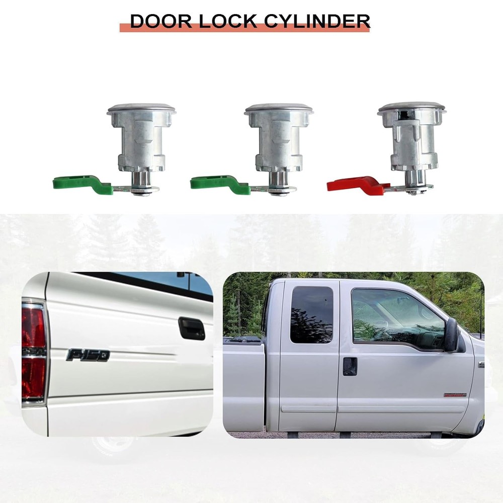 Door Lock Cylinder & Ignition Switch Cylinder, Compatible with Ford