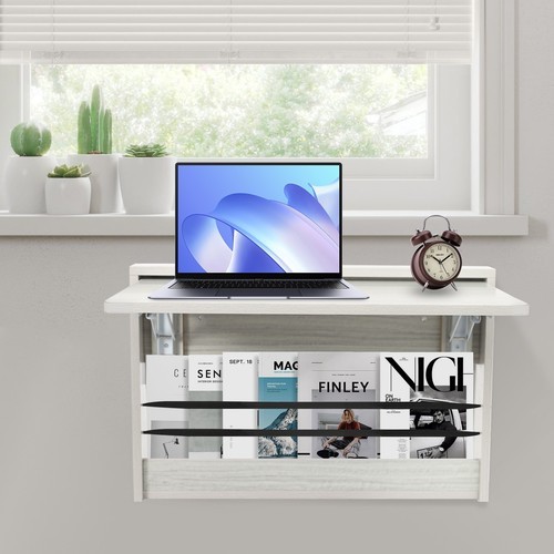 Wall Mounted Fold Down Table, 90° Folding Wall Table Storage Table Work Table