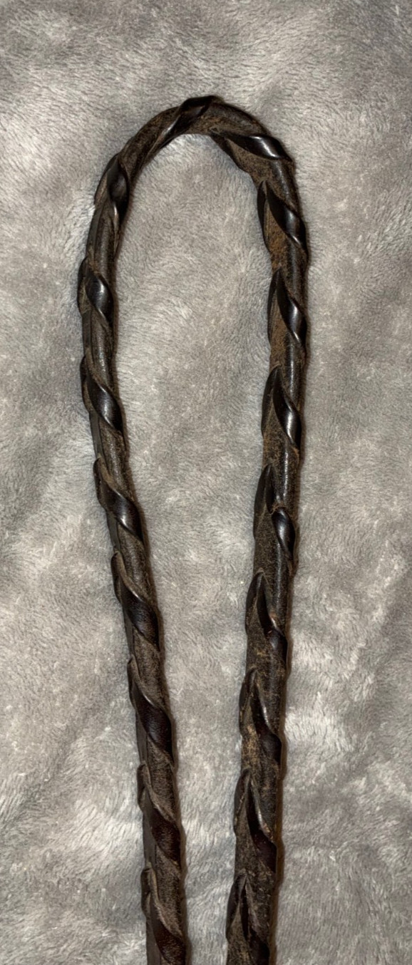 LEATHER BRAIDED WESTERN BARREL QUIRT 24 1/2'' LONG