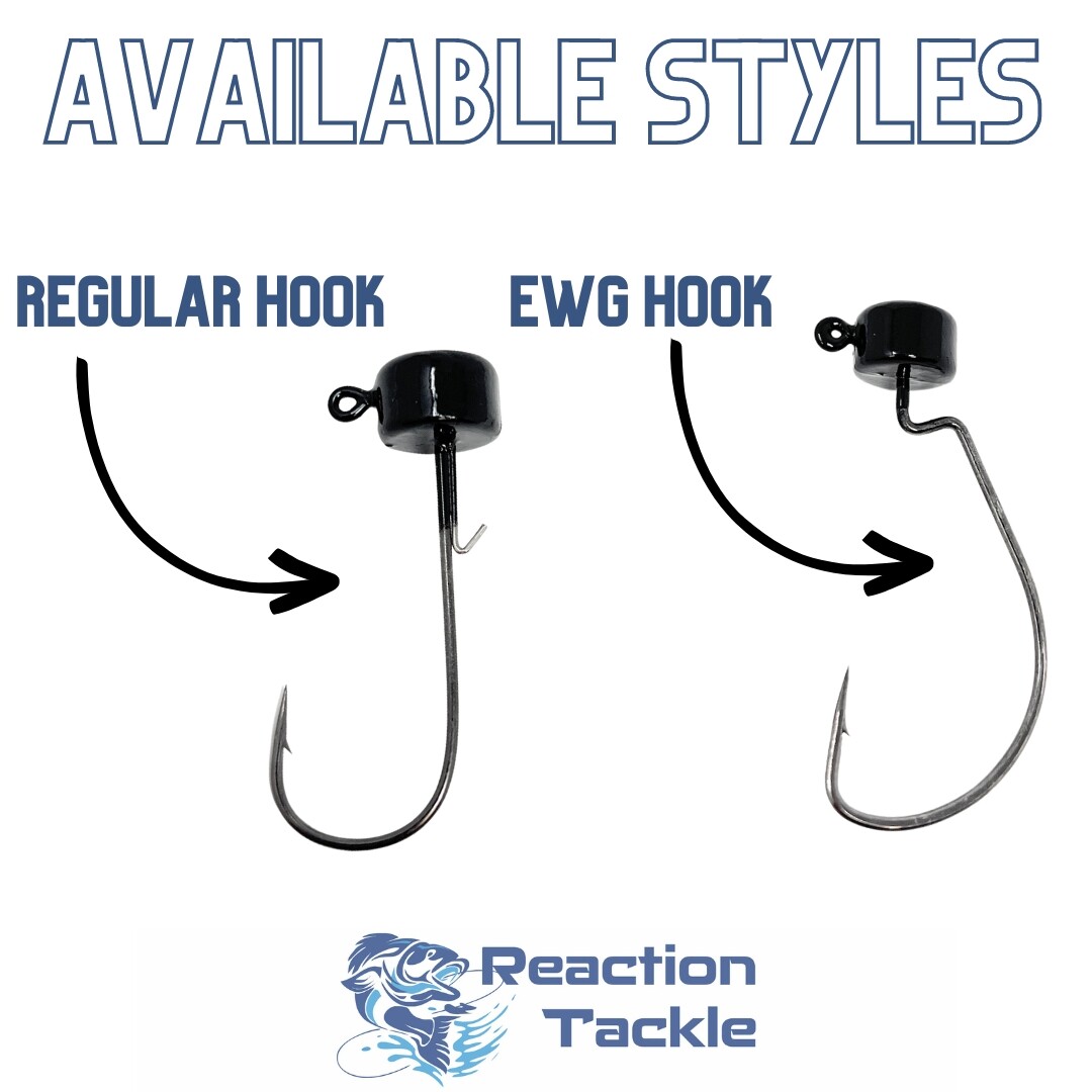 Reaction Tackle Lead Mushroom Head Ned Rig Shroom Jig Heads (25-Pack)