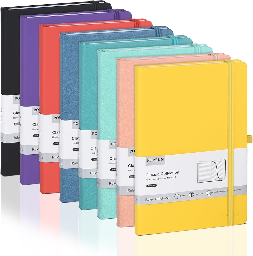 RUN A5 Lined Journal Notebooks, Leather  Thi Notebook for